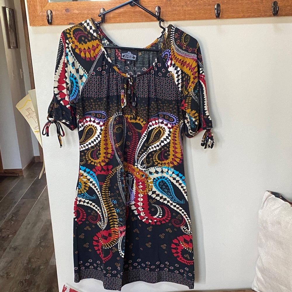 Women’s or Junior’s medium “Angie” Floral/Paisley Patterned Dress; cotton!!